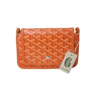 Goyard Shoulder Leather Wallet Plumé Orange Pouch Bag
